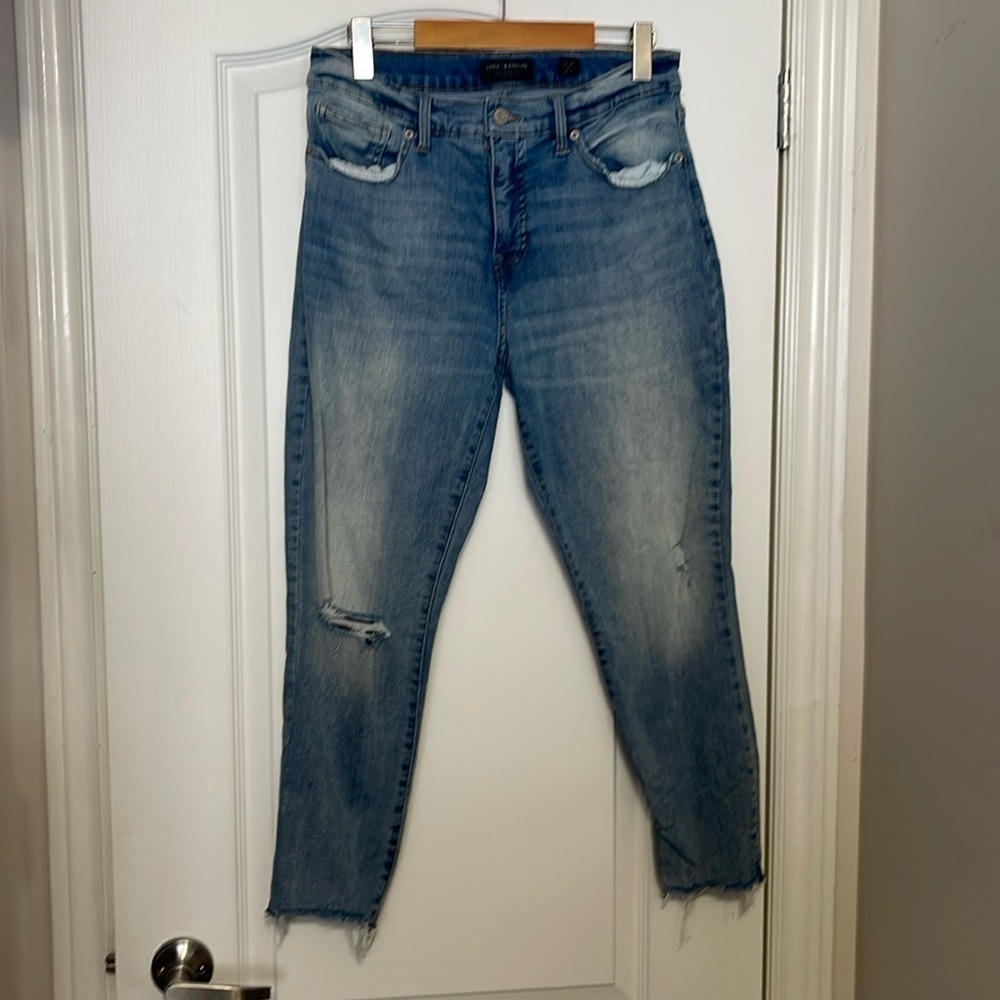 Lucky Brand Ava Mid Rise Skinny Crop Distressed Jeans - Picture 2 of 7